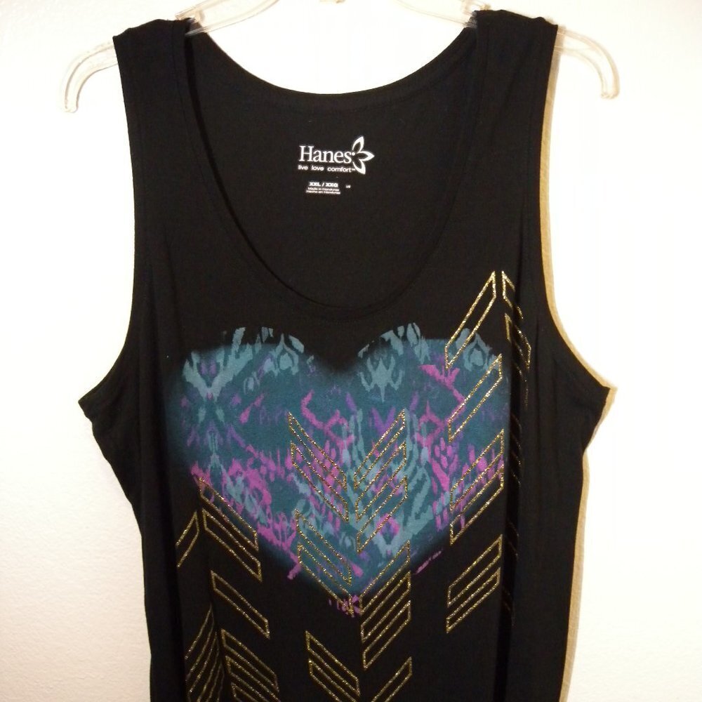 Pretty Hanes live love comfort Tank Top Size: XXL
